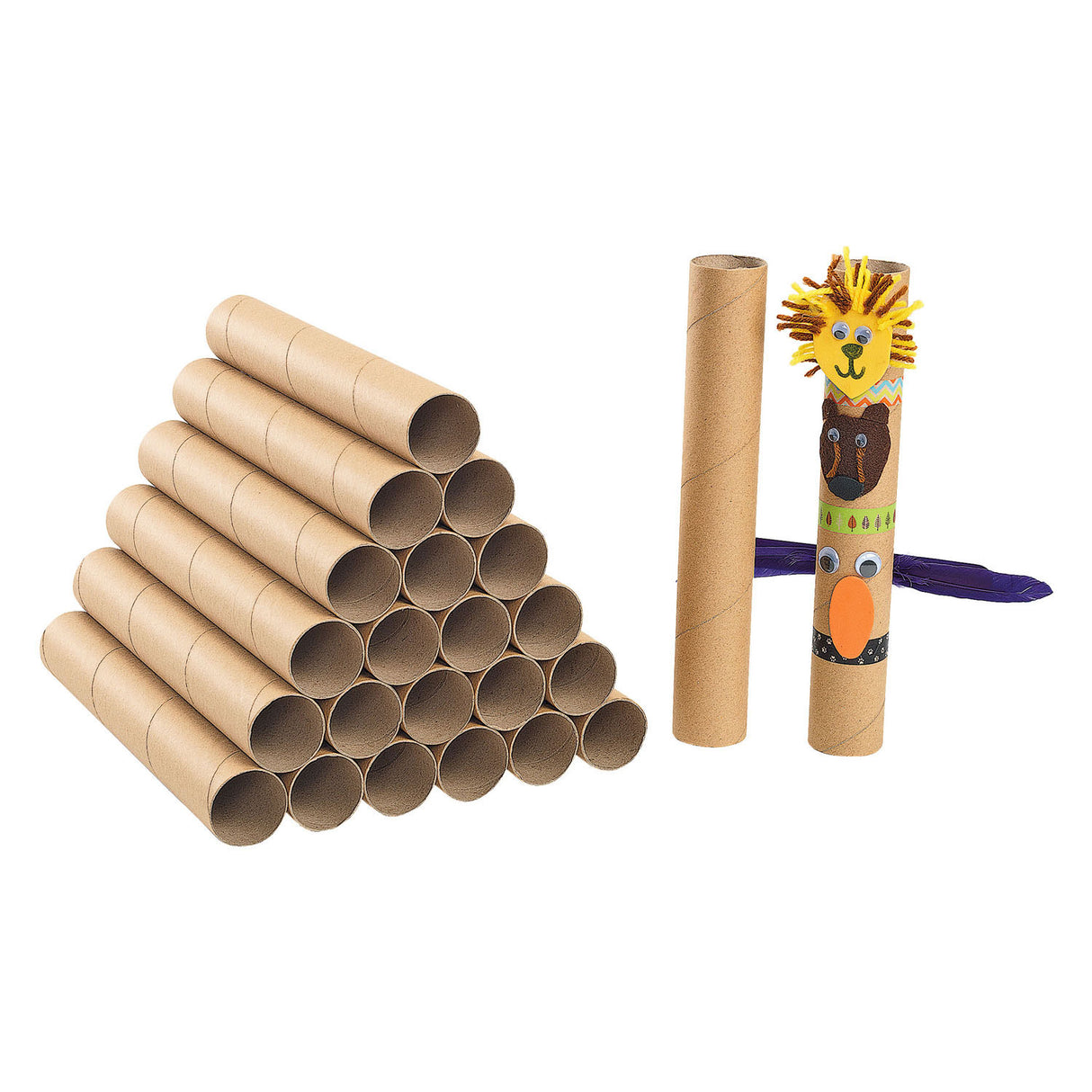 Colorations Bastelrollen Recyclingkarton 24 Stück extra lang.