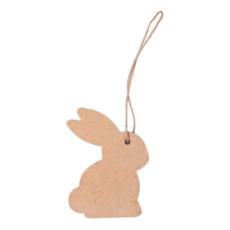 Mit Farben verzieren Sie Ihre eigenen Osterhasen-Anhänger, 6 Stück.