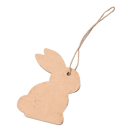 Mit Farben verzieren Sie Ihre eigenen Osterhasen-Anhänger, 6 Stück.