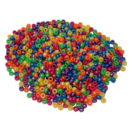 Colorations - pony beads mother-of-pearl effect 6x9 mm, 1000 pcs.