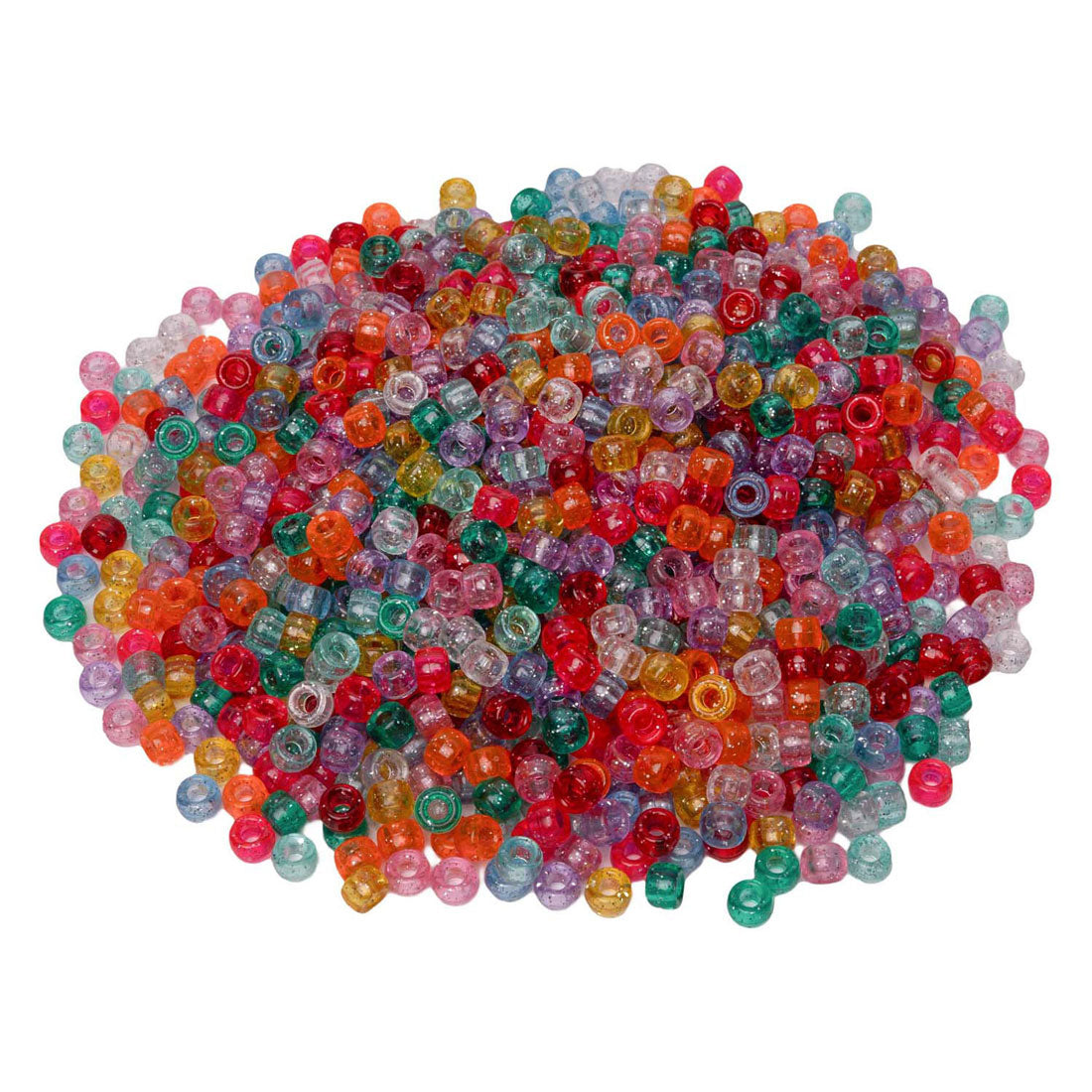 Colorationen - Ponyperlen Glitzer 6x9 mm, 1000 Stk.