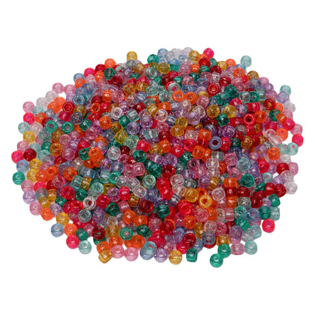 Colorationen - Ponyperlen Glitzer 6x9 mm, 1000 Stk.