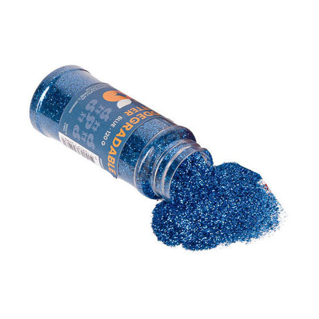 Biodegradable glitter - blauw - 120 gram