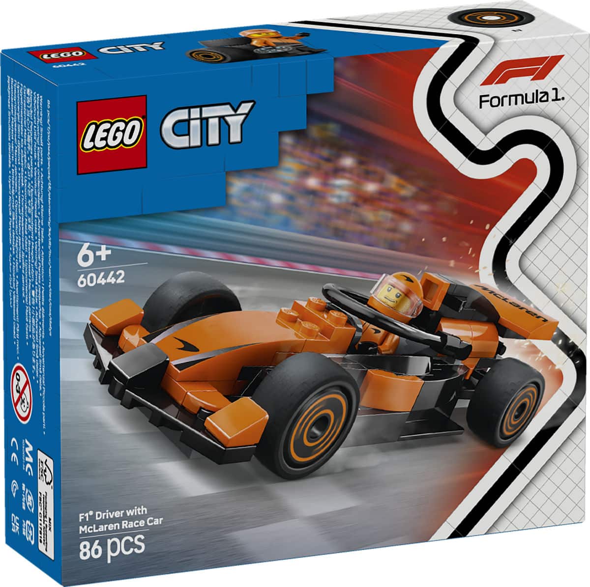 Lego city f1 met mc laren racewagen met coureur - 60442