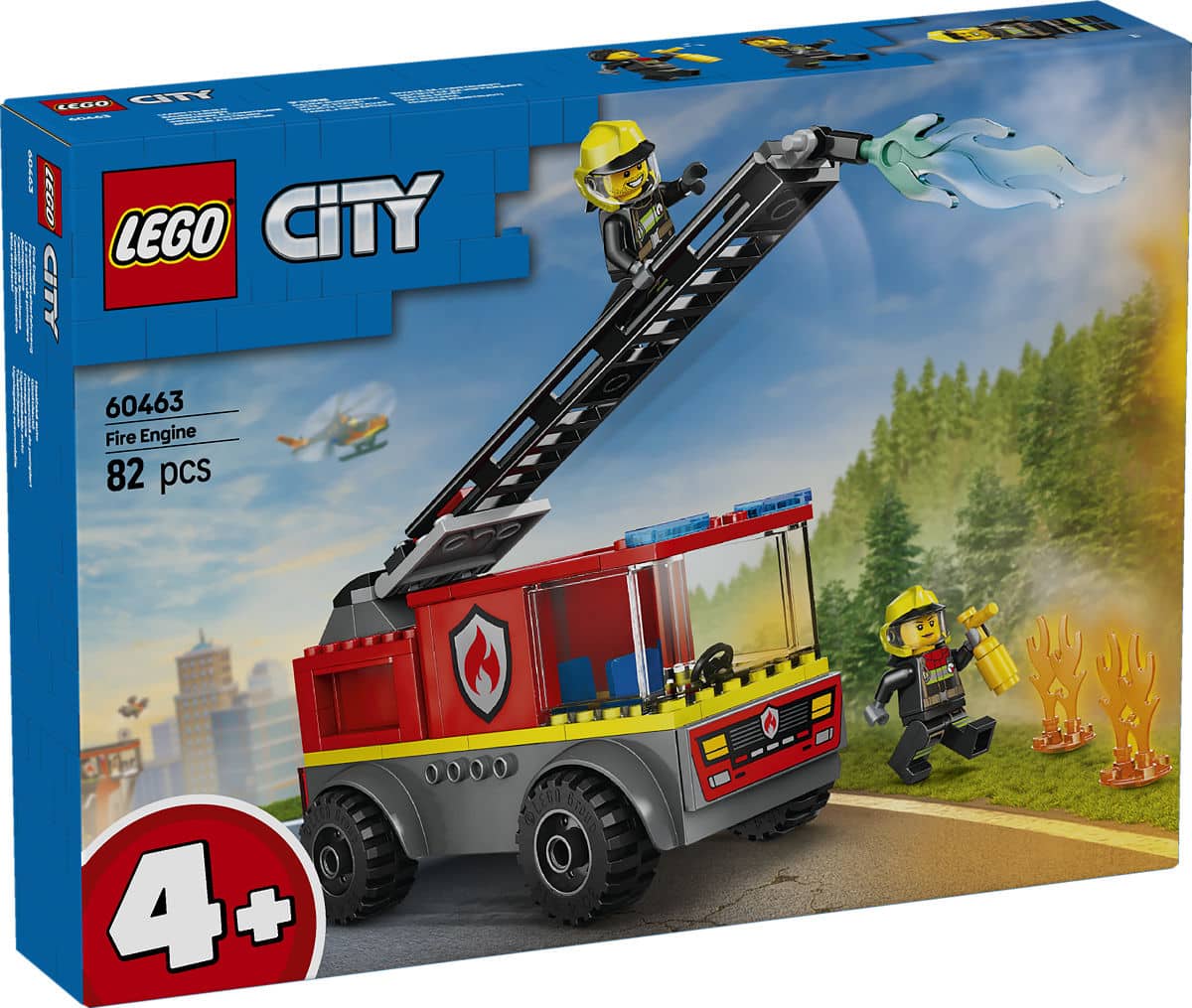 Auto a scala per brigate dei vigili del fuoco di Lego City con figure - 60463