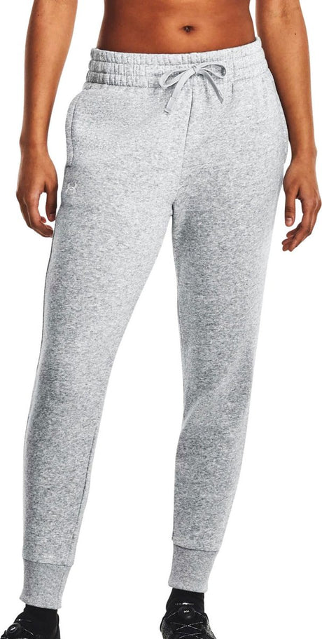 Under Armour UA Rival Fleece Jogger Damen Sporthose – Grau – Weiß