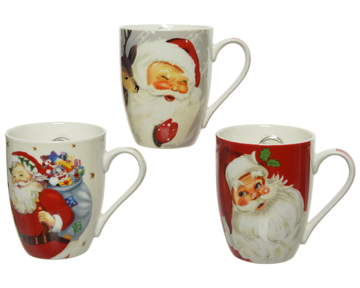 Decoris mok kerstman porselein 340ml