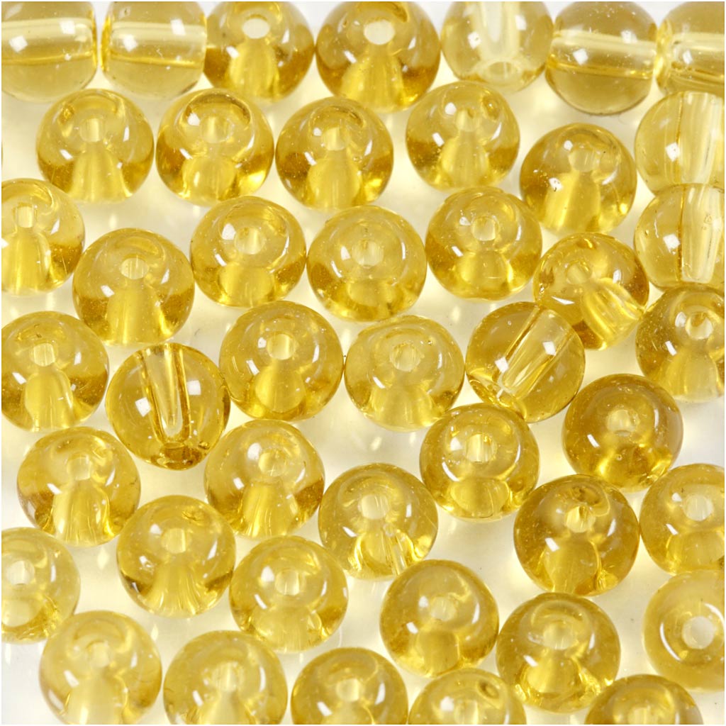 Creativ Company Glass Perlen Yellow, 45..