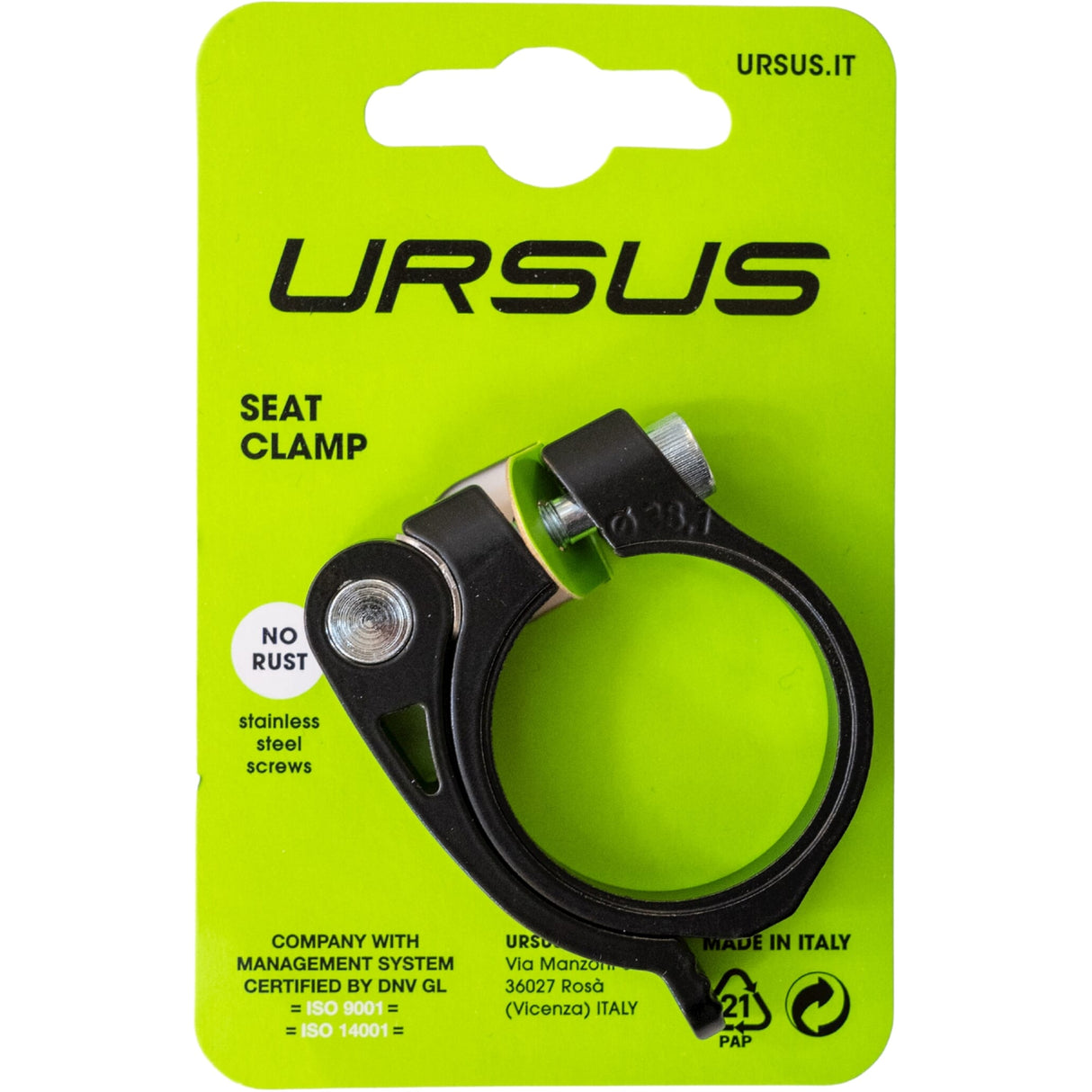 Ursus seat pap clamp 38.1ø with lever black on map