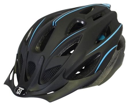 Qtcychectech Fahrradhelm Unisex matt schwarz Bluew Größe l