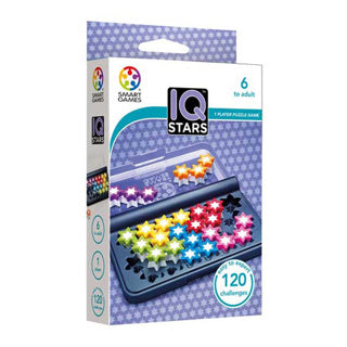 Smartgames IQ Stars – logisches Denkspiel, Reiserätsel – 120 Aufgaben mit farbigen Sternen – lehrreiches Solospiel – ab 6 Jahren