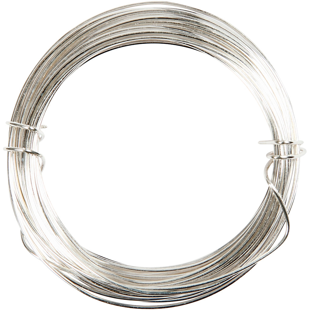 Creativ Company versilberter Draht, Stärke 0,4 mm, versilbert, 20 m 1 Rolle