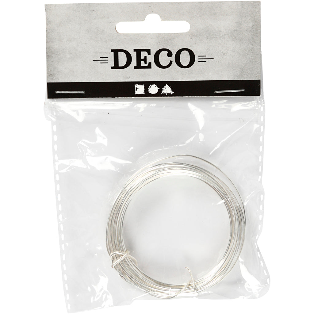 Creativ Company versilberter Draht, Stärke 1 mm, versilbert, 4 m 1 Rolle