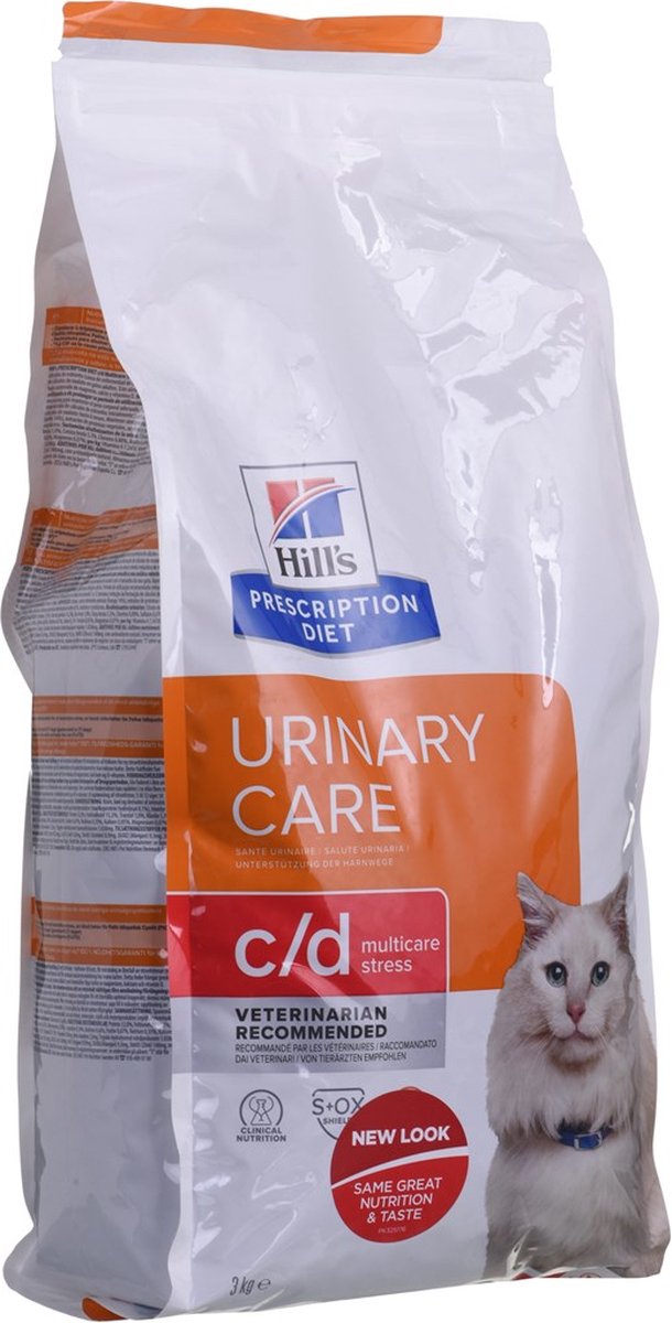 Hill's Feline C D Harnstress – Katzenfutter 3 kg – Diätfutter gegen Stress, klinisch erprobte Ernährung