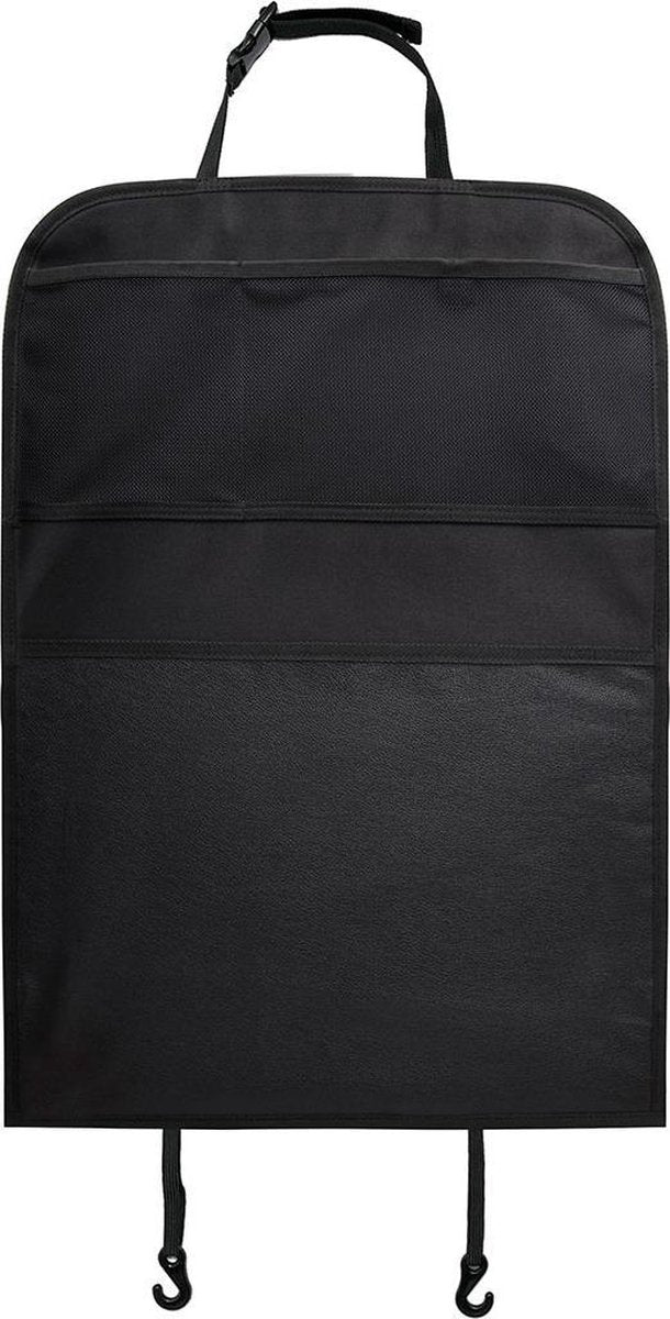Yrda love to move yrda kickmat deluxe autostoelbeschermer - bescherming tegen vuil - handige opbergvakken - waterafstotend - 43 x 60 cm - zwart