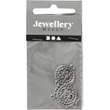 Creativ Company Schmuckanhänger, D 14 mm, Lochgröße 1,2 mm, versilbert, 5 Stück 1 Box