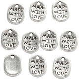 Creativ Company Schmuckanhänger, L: 12 mm, B: 8 mm, Lochgröße 1 mm, versilbert, 10 Stück 1 Box