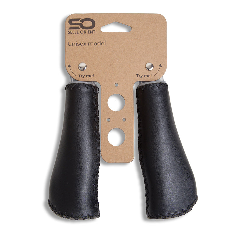 Selle Orient Fahrradgriffe 135 mm schwarzes Mikrofaserleder