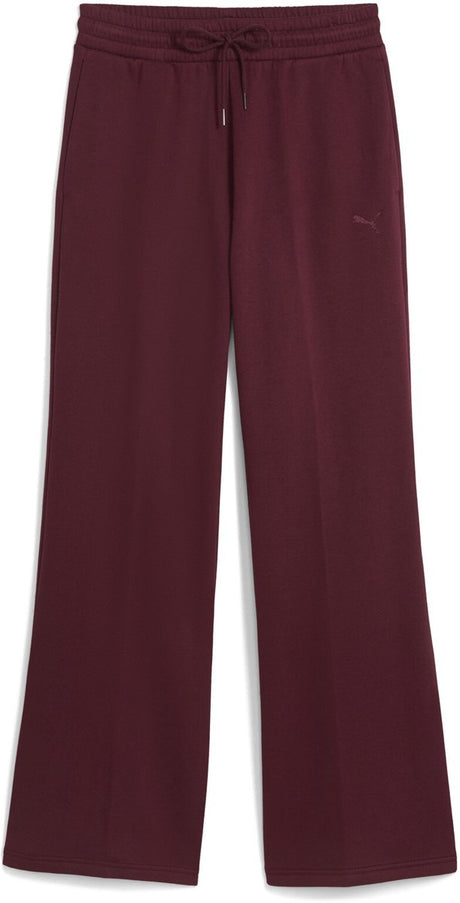 Puma Her Comfort High-Waist-Straight-Hosen für Damen – rubinroter Schimmer