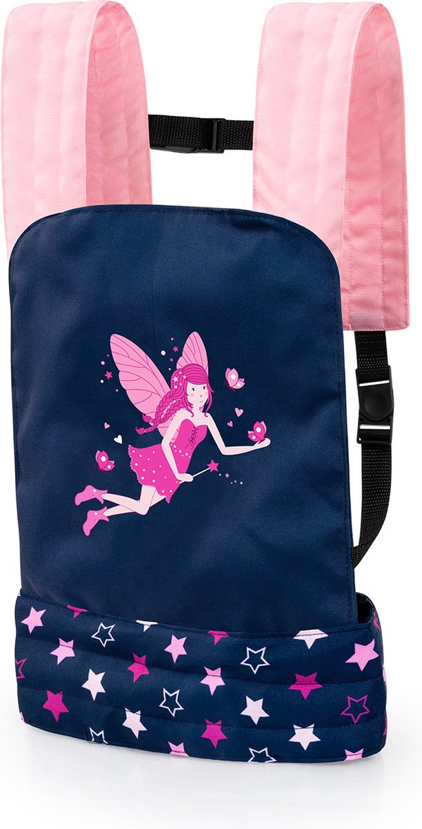 Bayer Design - EasyCarry-Puppentrage, verstellbare Träger, vorne und hinten tragbar, Blau, Rosa, Fee