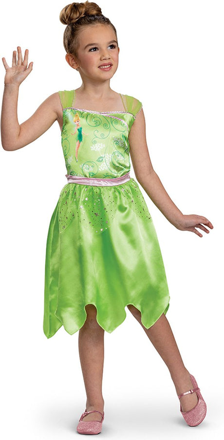 Verkleidung Disney – Tinker Bell, Tinker Bell Kleid Basic Plus, Größe S (5 – 6 Jahre), Mädchen