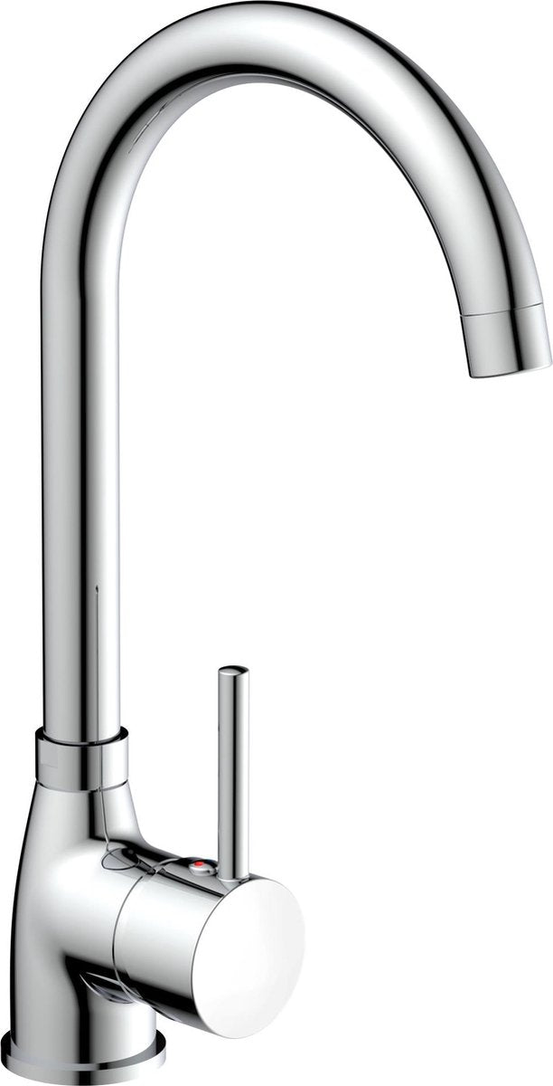 Schütte Manetti Design Küchenarmatur – Mischbatterie – hoher, schwenkbarer Auslauf – seitlicher Griff – Chrom
