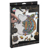 Markenloses Sans-Marque-Holzpuzzle mit Tigerfigur – 130 Teile