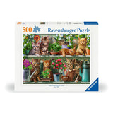 Ravensburger Puzzle Tiere Kätzchen im Rack - 500 Teile.