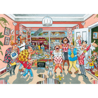 Jumbo Wasgij Retro Original 9 Puzzle – kleine Renovierung, 1000 Teile.