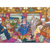 Wasgij Retro Mystery 9 Puzzle – der größere Zugüberfall, 1000 Teile.