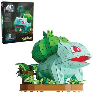 4D Build – Pokémon Bulbasaur – 3D-Modellbausatz – Pokémon-Sammlerstücke, Büro-Starterkollektion, Schreibtischdekoration, Konstruktionsspielzeug, 3D-Puzzles, 195 Teile