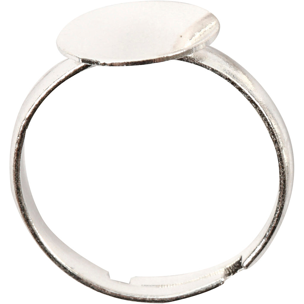 Creativ Company Ring für den Finger, versilbert, 3 Stück 1 Box