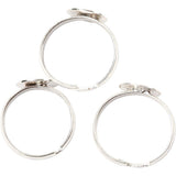 Creativ Company Ring für den Finger, versilbert, 15 Stück, 1 Box