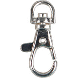 Creativ Company Karabinerverschluss, groß, H: 3,7 cm, T 37 mm, B: 1,4 cm, versilbert, 15 Stück 1 Box
