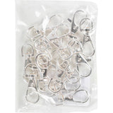 Creativ Company Karabinerverschluss, groß, H: 3,7 cm, T 37 mm, B: 1,4 cm, versilbert, 15 Stück 1 Box