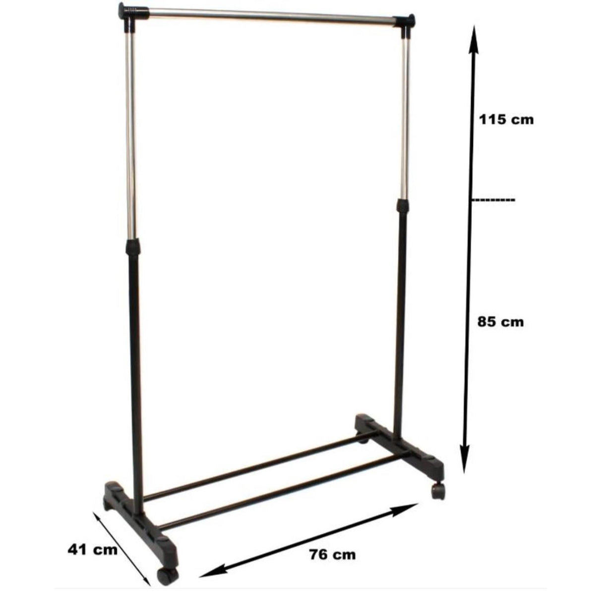 Kleiderständer einzeln verstellbar von 85–115 cm