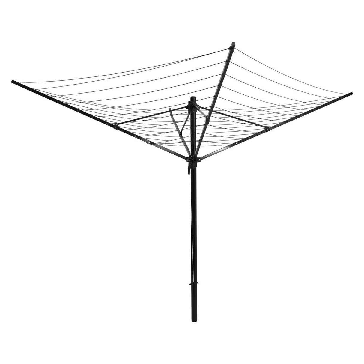 Trockenrolle 60m schwarz mit Bodenhülse