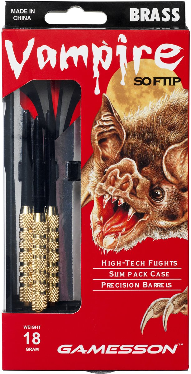 Bex Sunsport Dartset Vampire – Freizeitdartpfeile – Softspitze – Komplettset für den Heimgebrauch – Präzisionsspiel – ab 8 Jahren – 18 Gramm