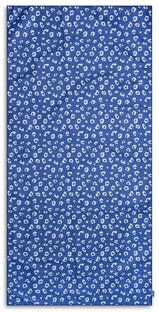 Leopard | blaues Mikrofaserhandtuch 135 x 65 cm