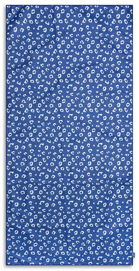 Leopard | blaues Mikrofaserhandtuch 135 x 65 cm