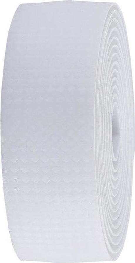 Bbb cycling raceribbon carbon stuurlint racefiets - extra grip - stuurtape zelfklevend - lengte: 200cm - dikte: 2.5mm - incl. stuurdoppen - wit - bht-04