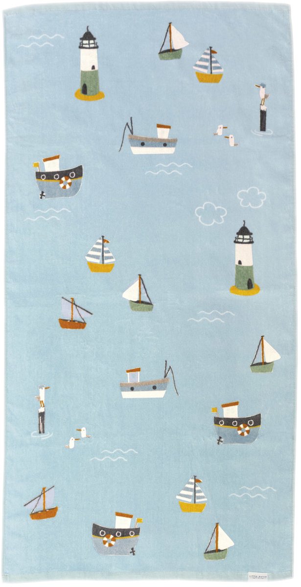 Merkloos sans marque little dutch - strandlaken - sailors bay - 60x120 cm - 100% katoen