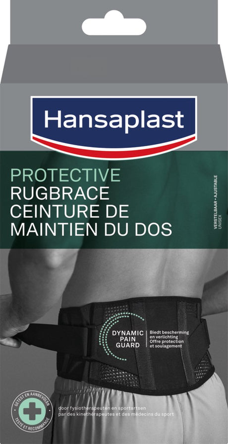 Hansaplast-Schutzsport-Rückenbandage – untere Rückenbandage – Rückenstütze – verstellbar – schwarz – 1 Stück