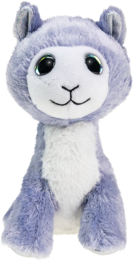 Lumo Stars Plüsch Kuscheltier Lama Lilie 15cm mit großen Augen.