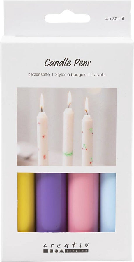 Creativ Company Kerzenständer-Set 4x30 ml Weihnachtsfarben