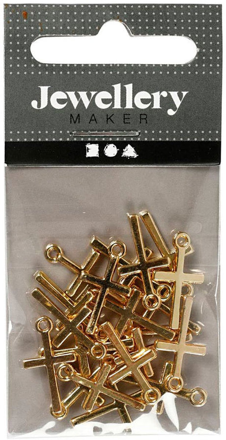 Kreativunternehmen https: www.cchobby.nl Pendant-size-10x18-mm-gold-platted-20-piece-1-box