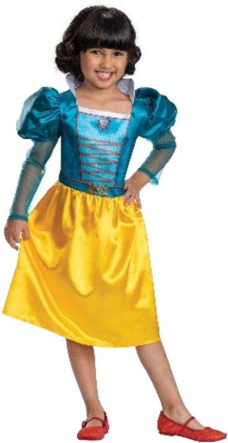 Verkleidung Disney – Schneewittchen Live-Action, Schneewittchen Live-Acton-Kleid Basic Plus, Größe S (5 – 6 Jahre)