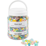 Kreativfirma Plastikperlen verschiedene Farben, 700 ml