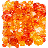 Creativ Company Facettenperlen, Größe 4-12 mm, Lochgröße 1-2,5 mm, ca. 860 Stück, gelb (32227), 250 g 1 Box