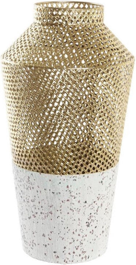 Dkd Home Decor Vase Graugold Metall modern (25 x 25 x 48 cm)
